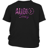 Audio Swag Pink Cheetah Logo Youth T-shirt - Audio Swag