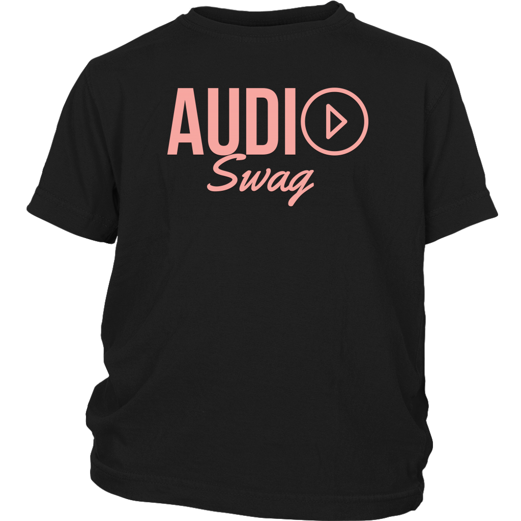 Audio Swag Peach Logo Youth T-shirt - Audio Swag