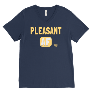 Pleasant AF Mens V-neck T-shirt - Audio Swag