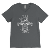 Faith Love Loyalty Skull Mens V-neck T-shirt - Audio Swag