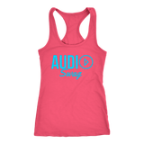 Audio Swag Blue Logo Ladies Racerback Tank Top