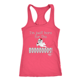 I'm Just Here For The Boooos! Ladies Racerback Tank Top - Audio Swag