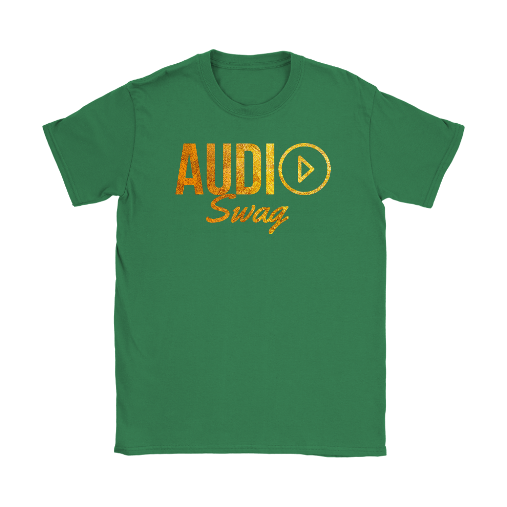 Audio Swag Gold Logo Ladies Tee - Audio Swag