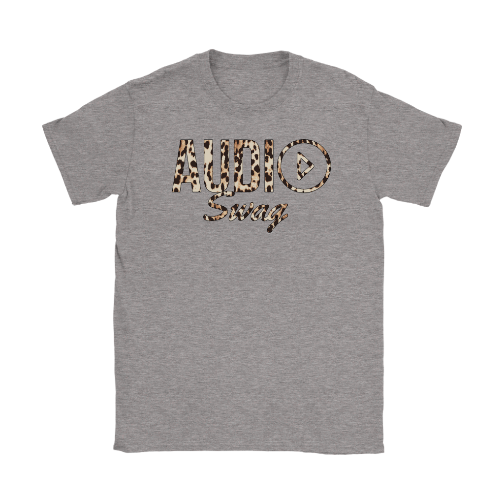 Audio Swag Leopard Logo Ladies T-shirt - Audio Swag