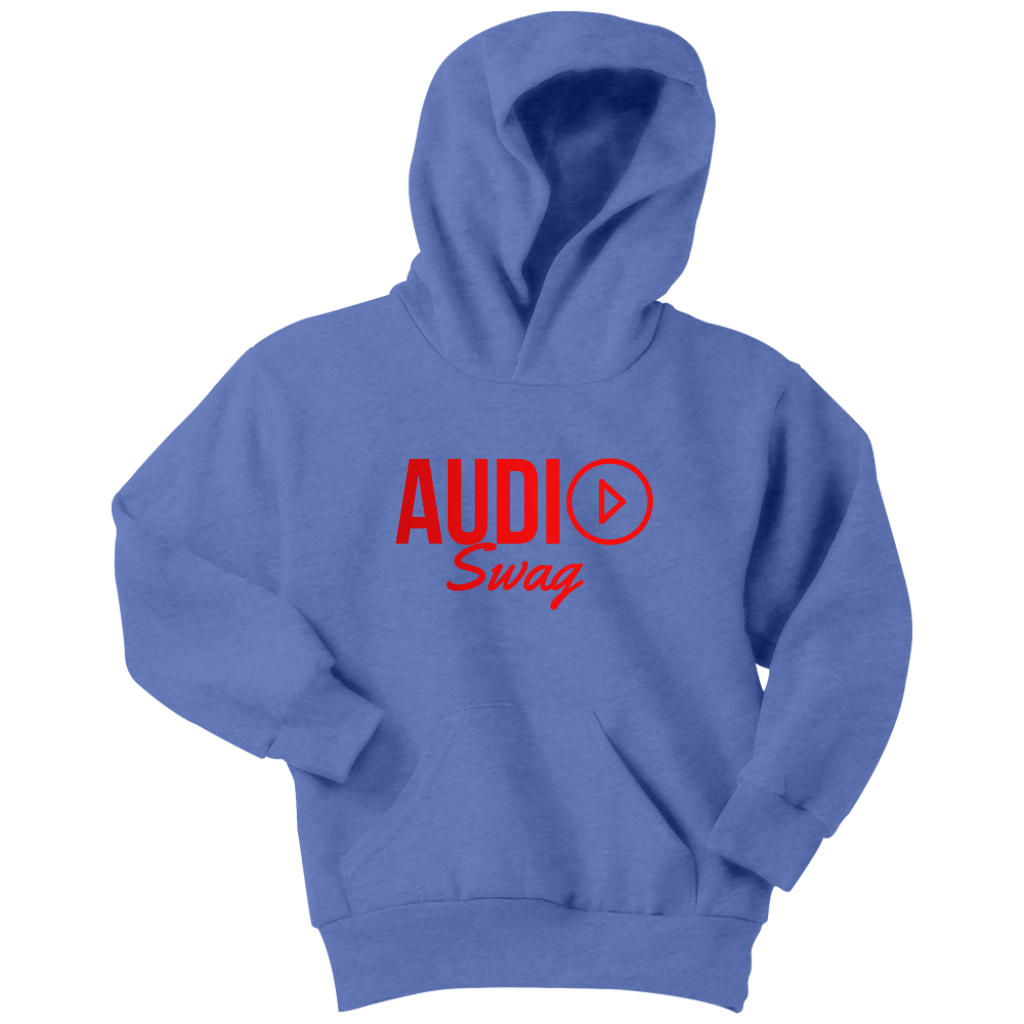 Audio Swag Red Logo Youth Hoodie - Audio Swag