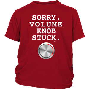 Sorry. Volume Knob Stuck. Youth T-shirt - Audio Swag