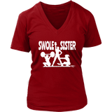 Swole Sister Ladies V-neck T-shirt