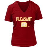 Pleasant AF Ladies V-neck T-shirt - Audio Swag