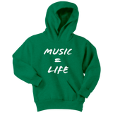 Music = Life Youth Hoodie - Audio Swag