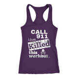 Killed This Workout Fitness Ladies Racerback Tank Top