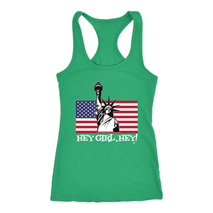 Ms Liberty Hey Girl, Hey Ladies Racerback Tank - Audio Swag