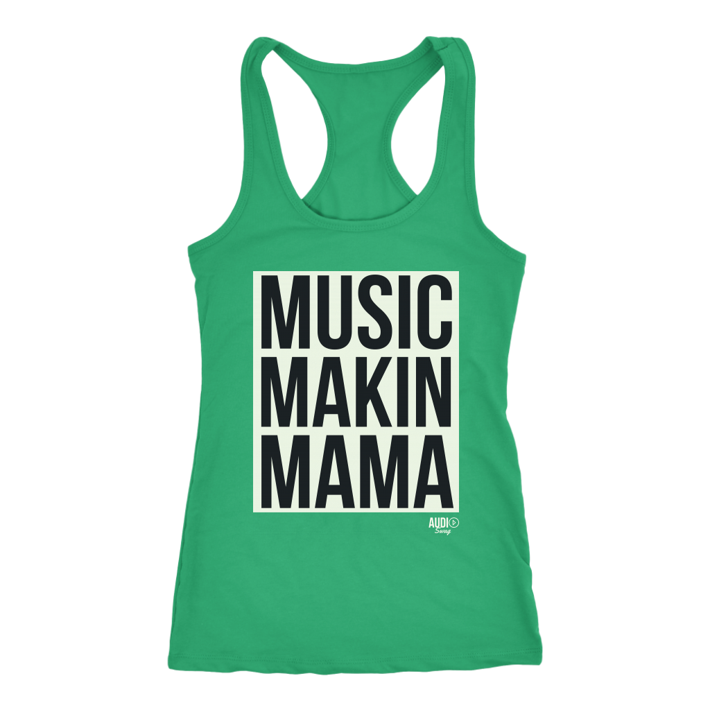 Music Makin Mama Ladies Racerback Tank Top - Audio Swag