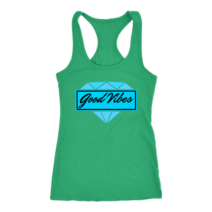 Good Vibes Diamond Ladies Racerback Tank Top - Audio Swag