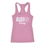 Audio Swag Light Logo Ladies Racerback Tank Top - Audio Swag