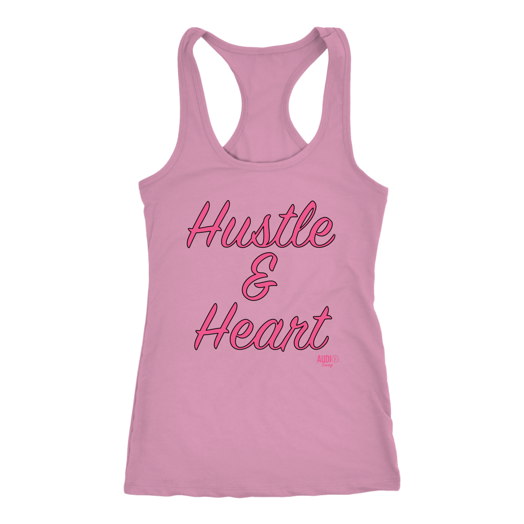 Hustle & Heart Ladies Racerback Tank Top - Audio Swag