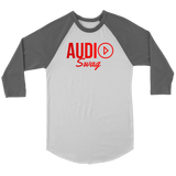 Audio Swag Red Logo Raglan - Audio Swag